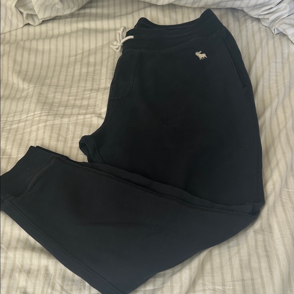 Black Jogger Sweatpants with Logo
